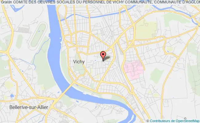 plan association Comite Des Oeuvres Sociales Du Personnel De Vichy Communaute, Communaute D'agglomeration Vichy