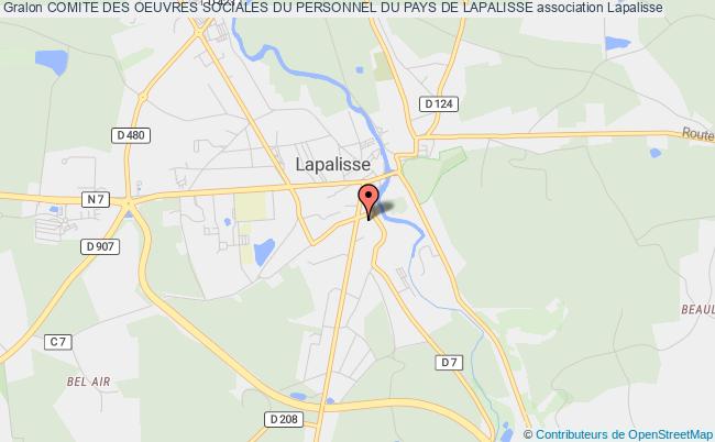 plan association Comite Des Oeuvres Sociales Du Personnel Du Pays De Lapalisse Lapalisse