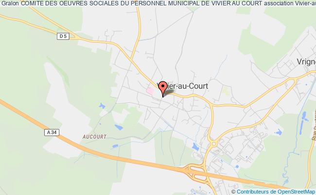 plan association Comite Des Oeuvres Sociales Du Personnel Municipal De Vivier Au Court Vivier-au-Court