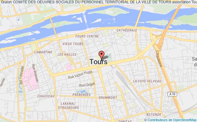 plan association Comite Des Oeuvres Sociales Du Personnel Territorial De La Ville De Tours Tours