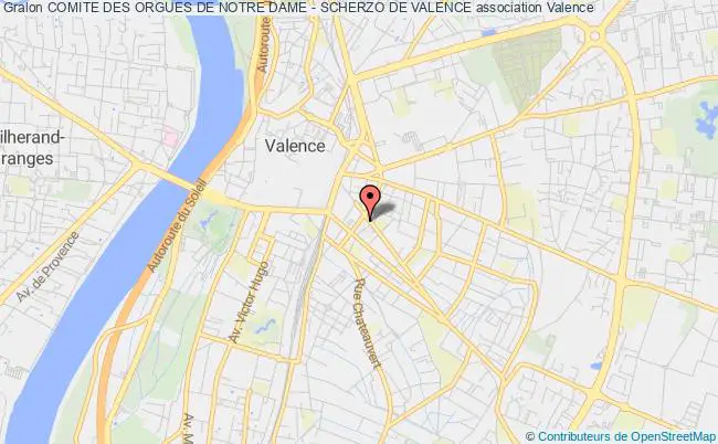 plan association Comite Des Orgues De Notre Dame - Scherzo De Valence Valence