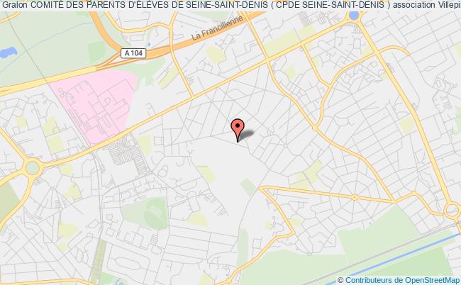 plan association ComitÉ Des Parents D'ÉlÈves De Seine-saint-denis ( Cpde Seine-saint-denis ) Villepinte
