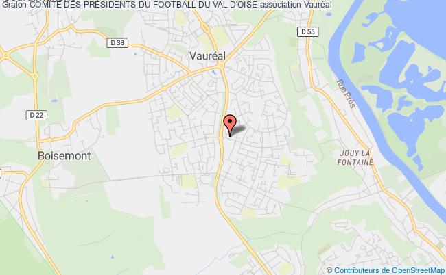 plan association ComitÉ Des PrÉsidents Du Football Du Val D'oise Vauréal