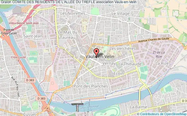 plan association Comite Des Residents De L'allee Du Trefle Vaulx-en-Velin