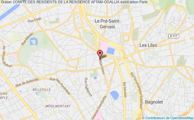 plan association Comite Des Residents De La Residence Aftam-coallia Paris