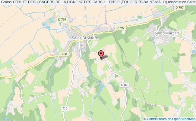 plan association ComitÉ Des Usagers De La Ligne 17 Des Cars Illenoo (fougÈres-saint-malo) Saint-Broladre