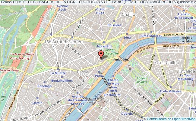 plan association Comite Des Usagers De La Ligne D'autobus 63 De Paris (comite Des Usagers Du 63) Paris