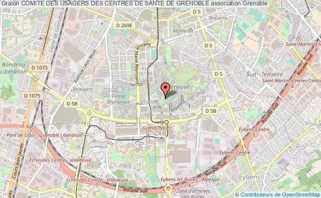plan association Comite Des Usagers Des Centres De Sante De Grenoble Grenoble