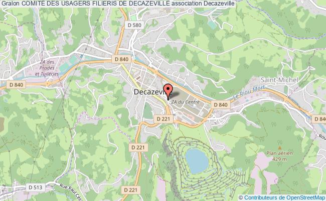 plan association ComitÉ Des Usagers Filieris De Decazeville Decazeville