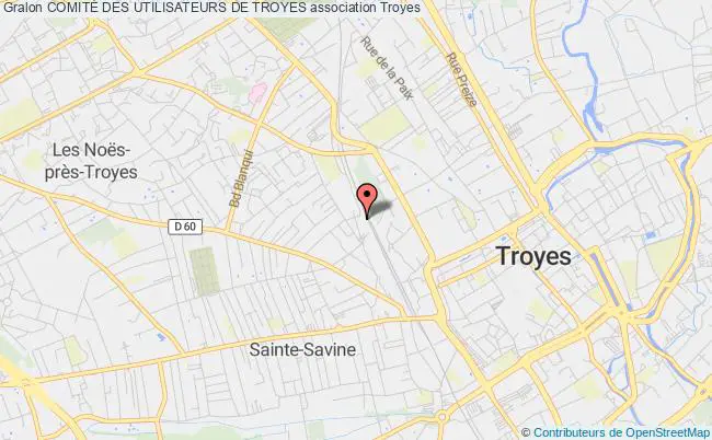 plan association ComitÉ Des Utilisateurs De Troyes Troyes