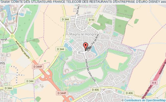 plan association Comite Des Utlisateurs France Telecom Des Restaurants D'entreprise D'euro Disney Magny-le-Hongre