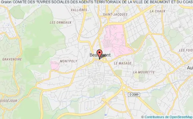 plan association Comite Des ?uvres Sociales Des Agents Territoriaux De La Ville De Beaumont Et Du Ccas (cos) Beaumont