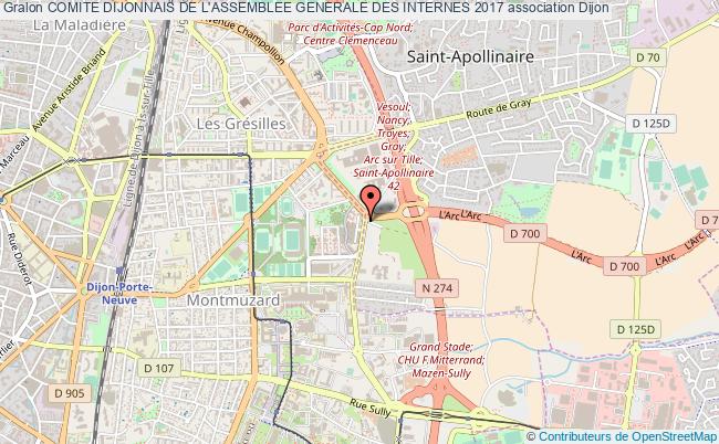 plan association Comite Dijonnais De L'assemblee Generale Des Internes 2017 Dijon