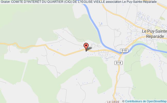 plan association Comite D?intÉrÊt Du Quartier (ciq) De L?Église Vieille Le    Puy-Sainte-Réparade