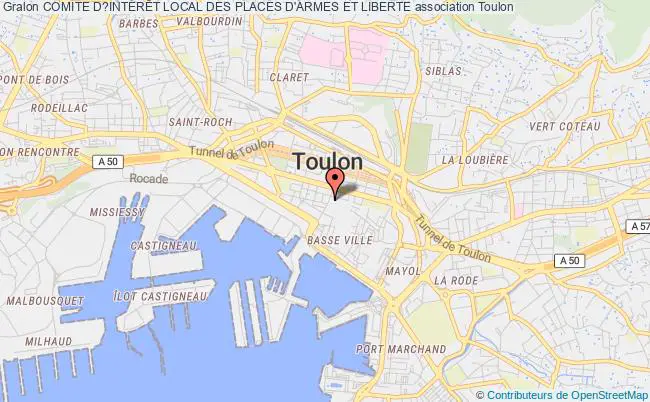 plan association Comite D?intÉrÊt Local Des Places D'armes Et Liberte Toulon