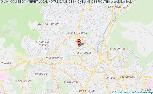 plan association Comite D?intÉrÊt Local Notre Dame Des 4 Chemins Des Routes Toulon