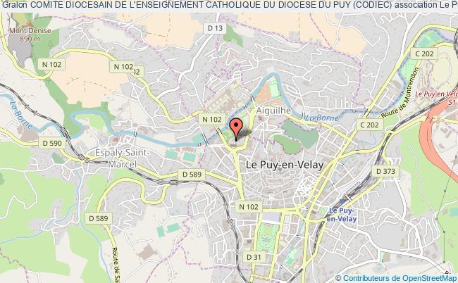 plan association Comite Diocesain De L'enseignement Catholique Du Diocese Du Puy (codiec) Le Puy-en-Velay