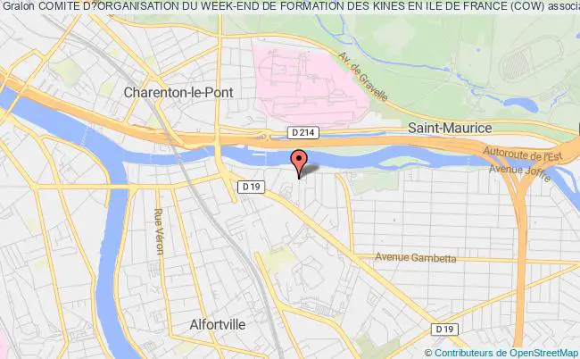 plan association Comite D?organisation Du Week-end De Formation Des Kines En Ile De France (cow) Maisons-Alfort