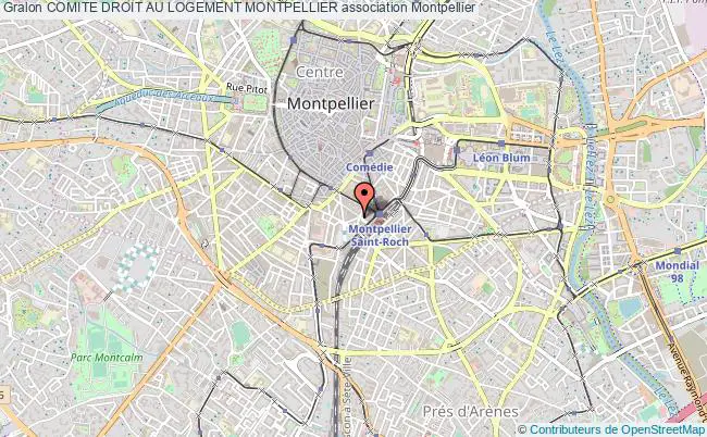 plan association Comite Droit Au Logement Montpellier Montpellier