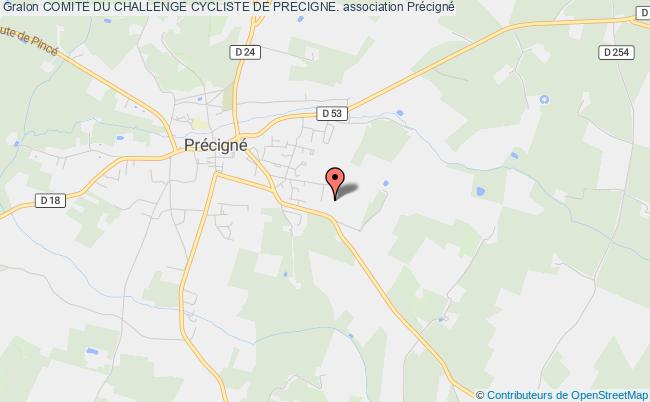 plan association Comite Du Challenge Cycliste De Precigne. Précigné