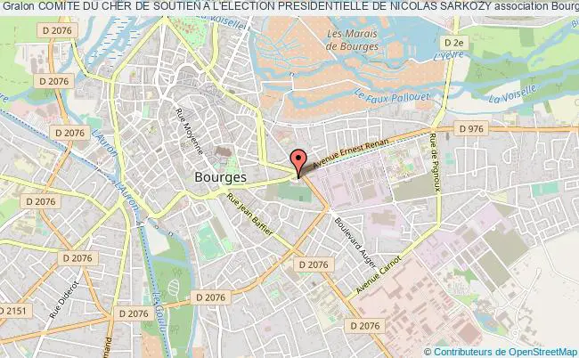 plan association Comite Du Cher De Soutien A L'election Presidentielle De Nicolas Sarkozy Bourges