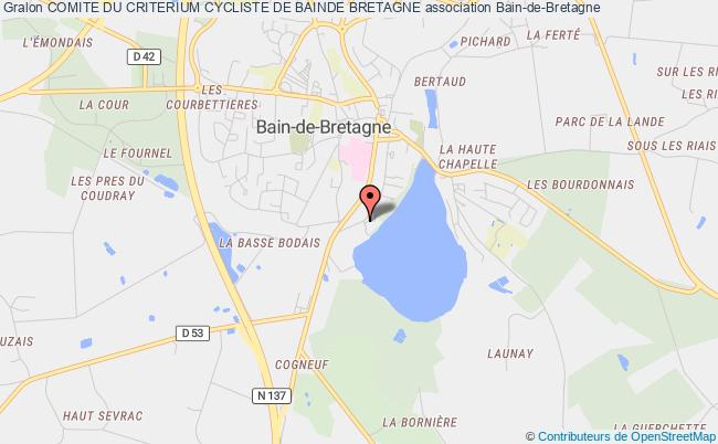 plan association Comite Du Criterium Cycliste De Bainde Bretagne Bain-de-Bretagne