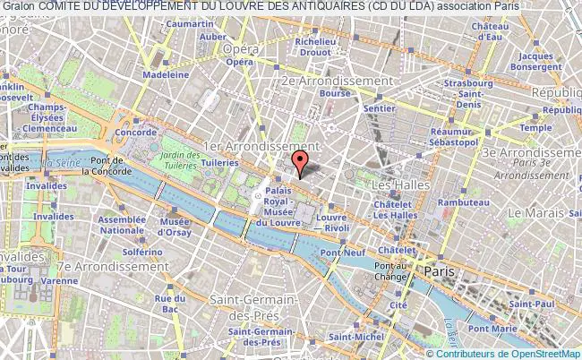 plan association Comite Du Developpement Du Louvre Des Antiquaires (cd Du Lda) Paris