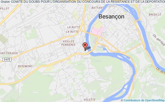 plan association Comite Du Doubs Pour L'organisation Du Concours De La Resistance Et De La Deportation Besançon