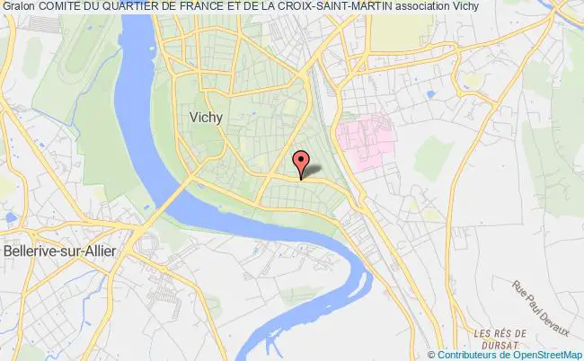 plan association Comite Du Quartier De France Et De La Croix-saint-martin Vichy