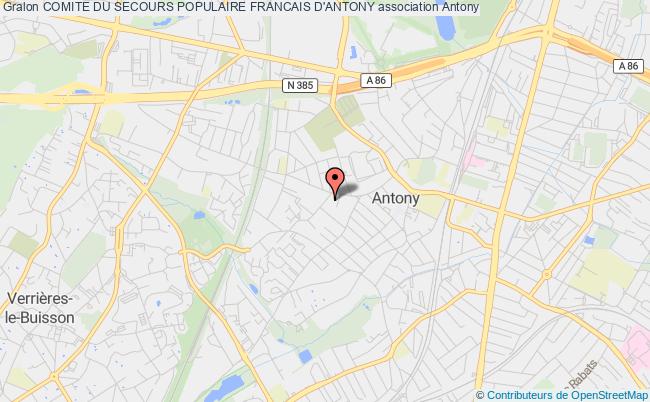 plan association Comite Du Secours Populaire Francais D'antony Antony