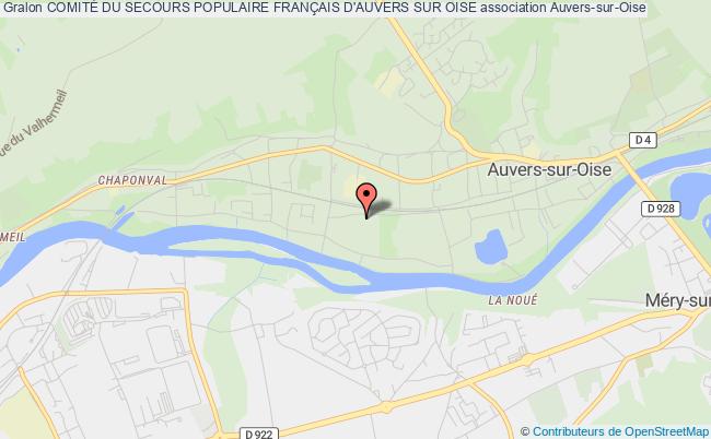 plan association ComitÉ Du Secours Populaire FranÇais D'auvers Sur Oise Auvers-sur-Oise