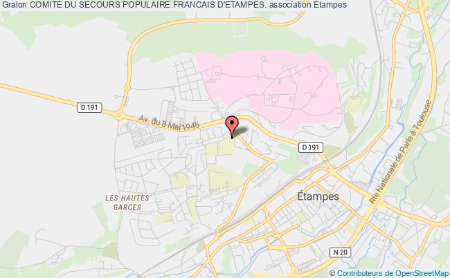 plan association Comite Du Secours Populaire Francais D'etampes. Étampes