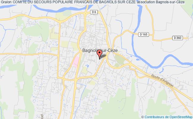 plan association Comite Du Secours Populaire Francais De Bagnols Sur Ceze Bagnols-sur-Cèze