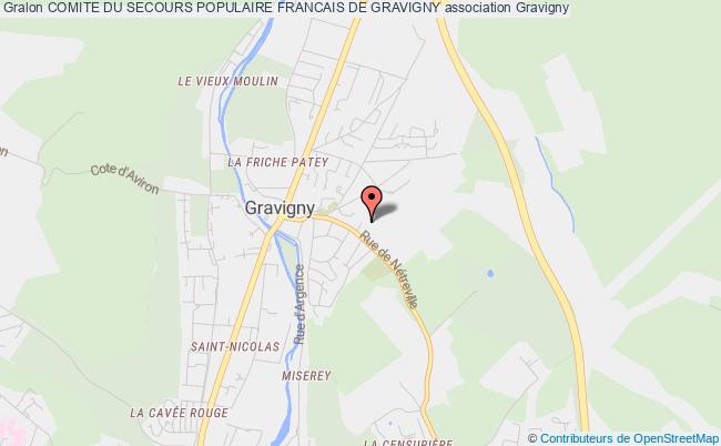 plan association Comite Du Secours Populaire Francais De Gravigny Gravigny
