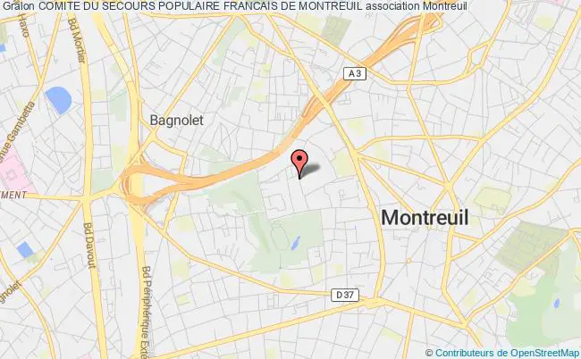 plan association Comite Du Secours Populaire Francais De Montreuil Montreuil