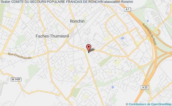 plan association Comite Du Secours Populaire Francais De Ronchin Ronchin