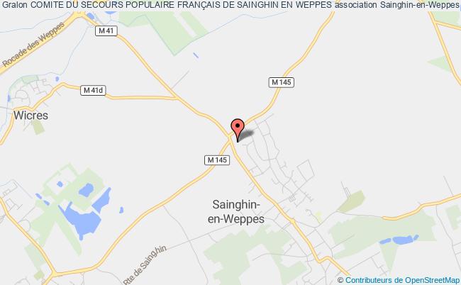 plan association Comite Du Secours Populaire FranÇais De Sainghin En Weppes Sainghin-en-Weppes