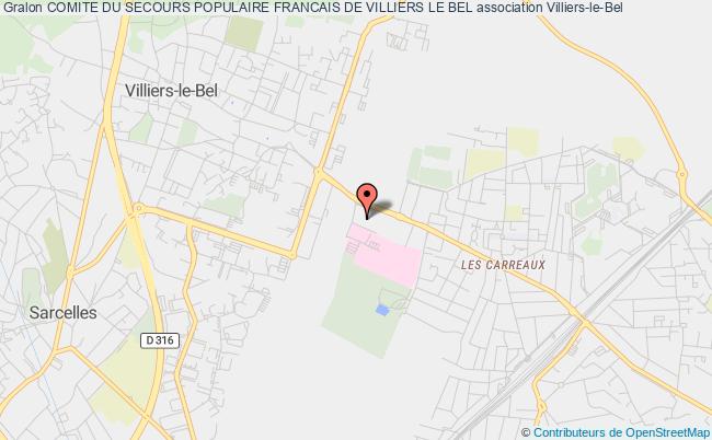 plan association Comite Du Secours Populaire Francais De Villiers Le Bel Villiers-le-Bel
