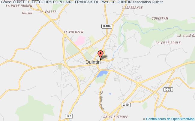 plan association Comite Du Secours Populaire Francais Du Pays De Quintin Quintin