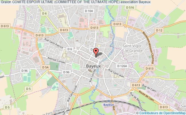 plan association Comite Espoir Ultime (committee Of The Ultimate Hope) Bayeux