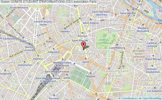 plan association Comite Etudiant D'informations (cei) Paris