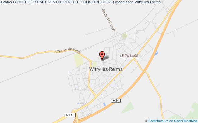 plan association Comite Etudiant Remois Pour Le Folklore (cerf) Witry-lès-Reims
