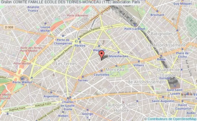 plan association Comite Famille Ecole Des Ternes-monceau (17e) Paris