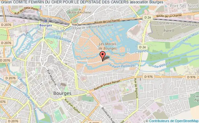 plan association Comite Feminin Du Cher Pour Le Depistage Des Cancers Bourges