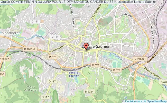 plan association Comite Feminin Du Jura Pour Le Depistage Du Cancer Du Sein Lons-le-Saunier