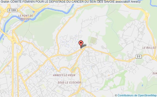 plan association ComitÉ FÉminin Pour Le DÉpistage Du Cancer Du Sein Des Savoie Annecy