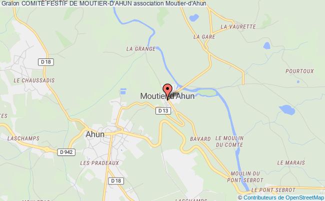 plan association Comite Festif De Moutier-d'ahun Moutier-d'Ahun