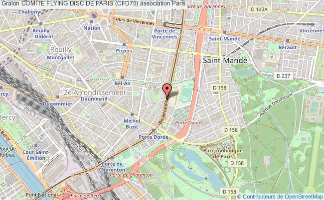 plan association Comite Flying Disc De Paris (cfd75) Paris