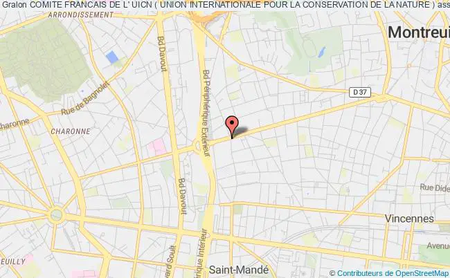 plan association Comite Francais De L' Uicn ( Union Internationale Pour La Conservation De La Nature ) Montreuil