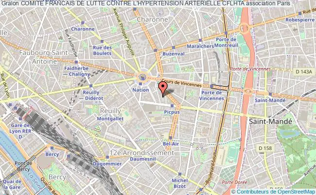 plan association Comite Francais De Lutte Contre L'hypertension Arterielle Cflhta Paris